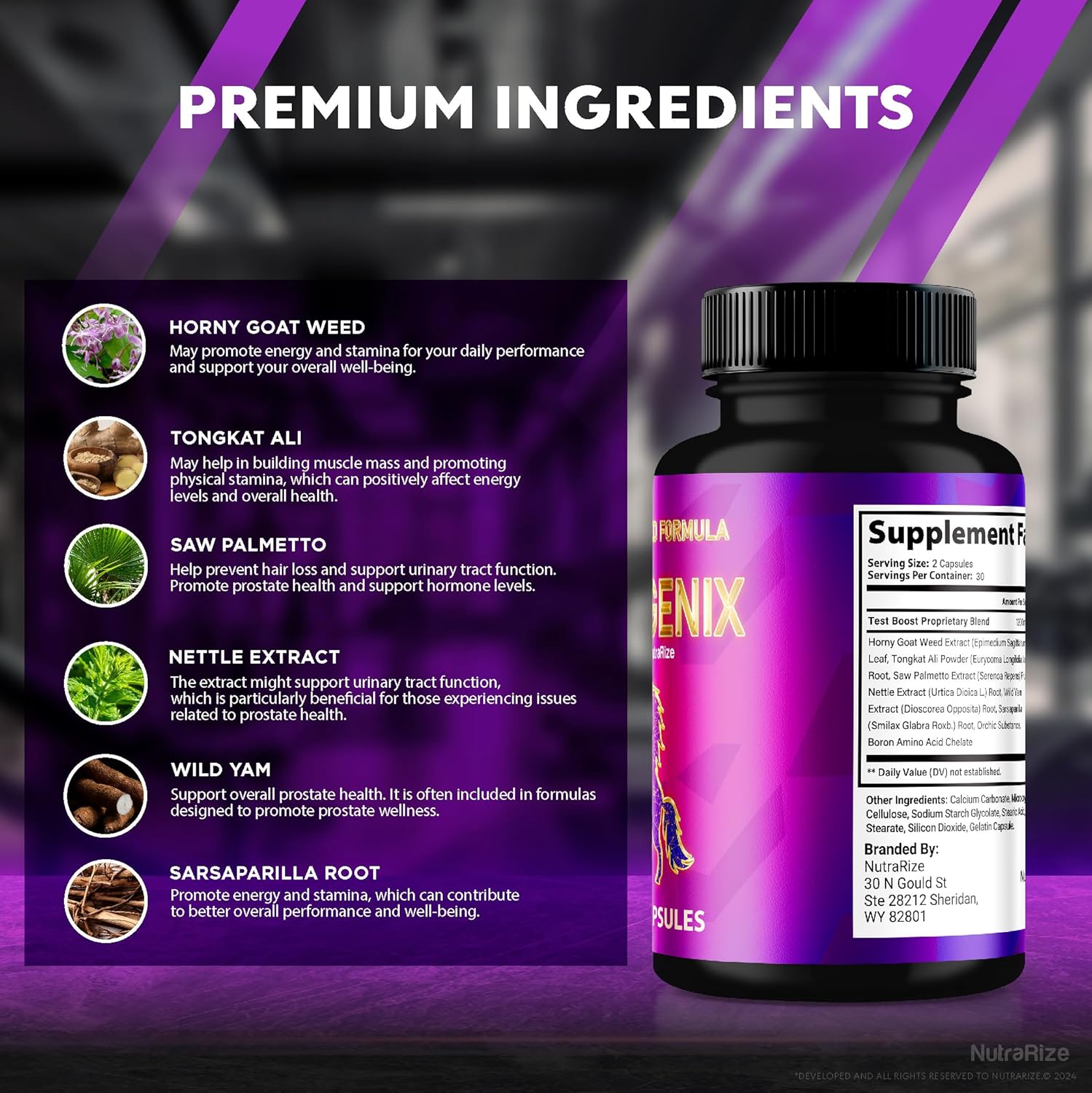 NutraRize Erogenix Capsules (5 Pack) - Natural Supplement for Maximum Performance and Long-Lasting Energy - 300 Capsules
