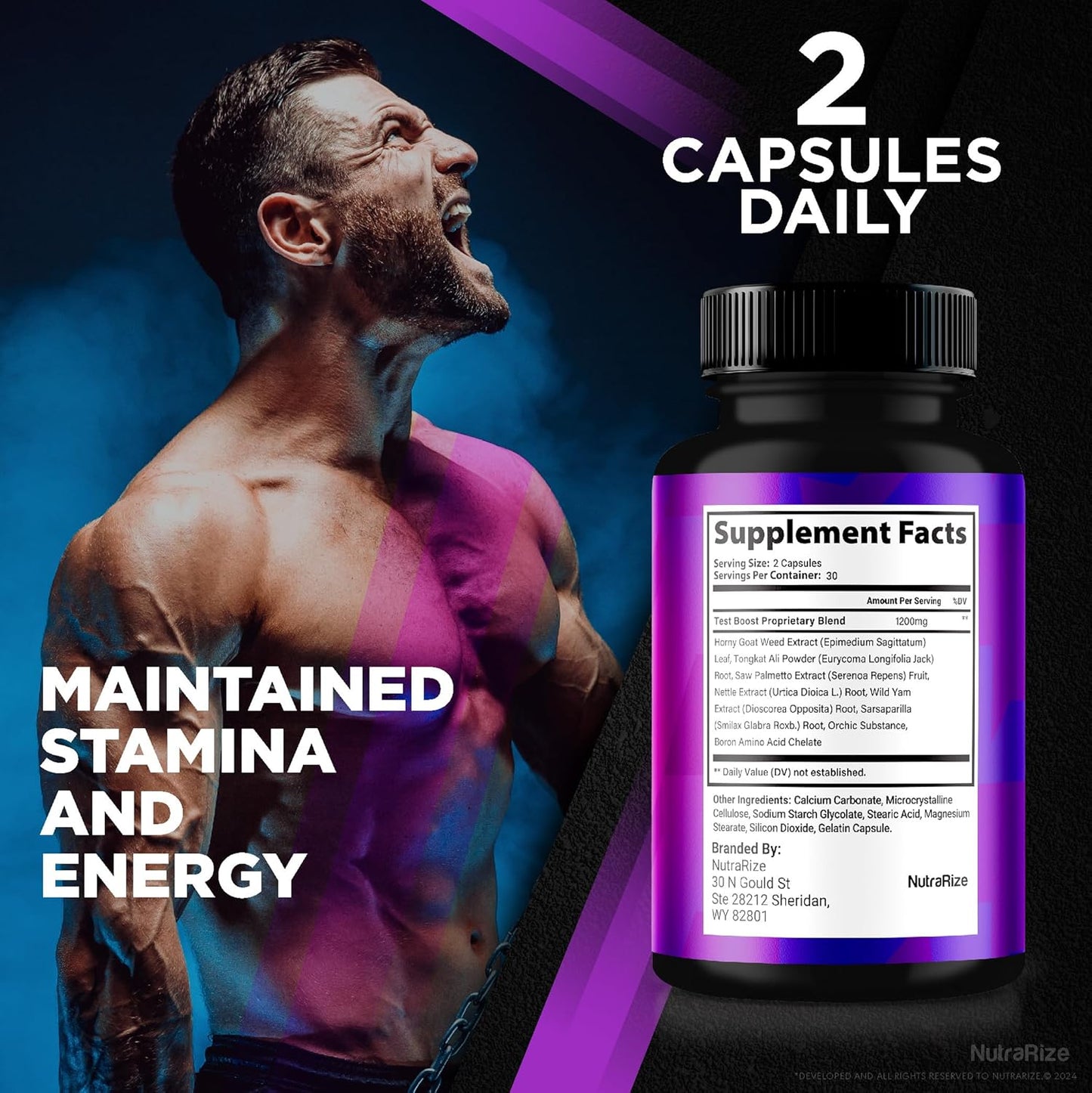 NutraRize Erogenix Capsules (5 Pack) - Natural Supplement for Maximum Performance and Long-Lasting Energy - 300 Capsules