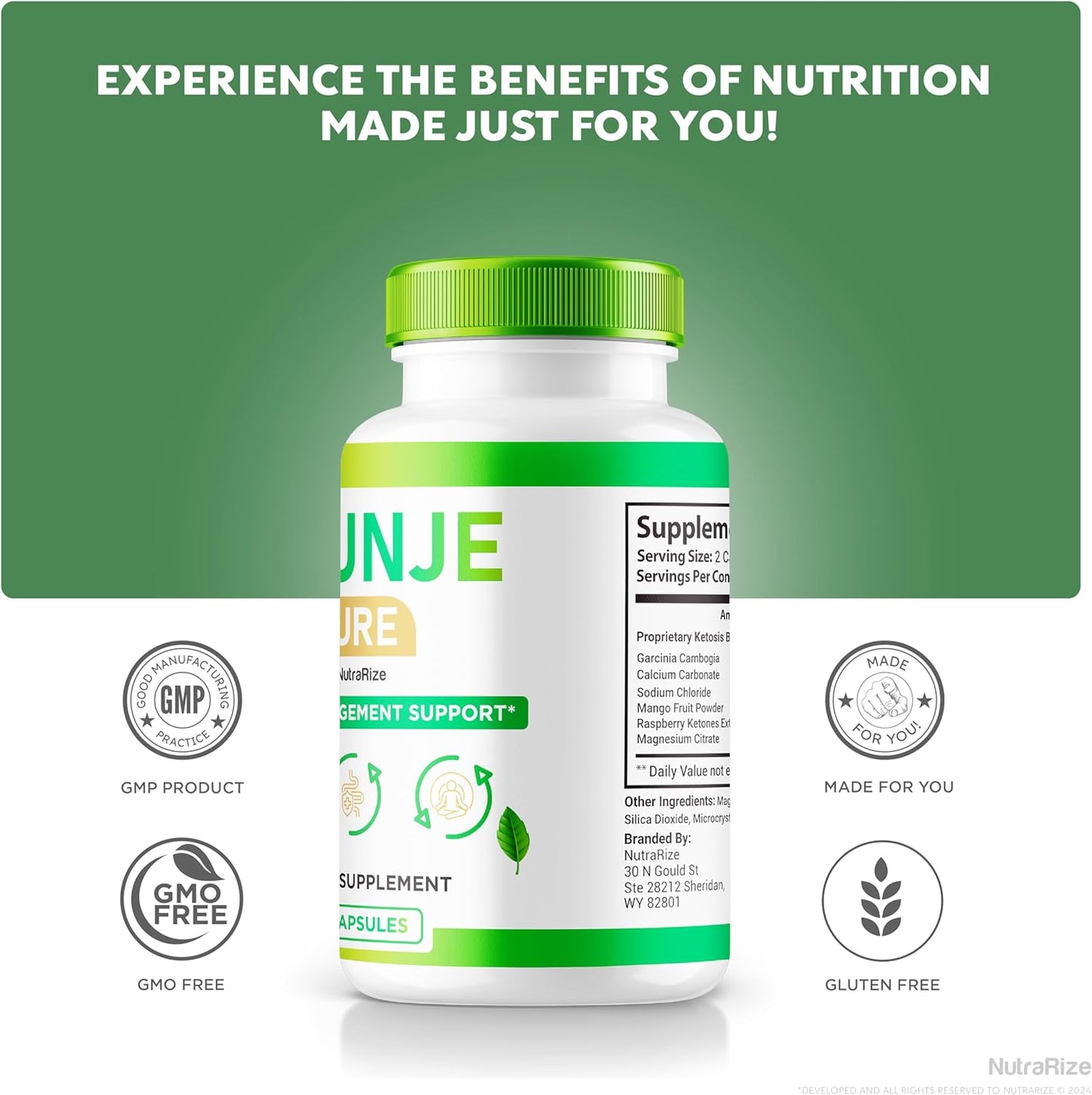 NutraRize Mounje Pure Slimming Formula Pills - All Natural Keto Formula for Healthy Body & Lifestyle