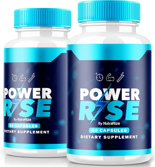 NutraRize Power Rise for Men (2 Pack) - Natural Male Support Pills for Peak Performance and Health (120 Capsules)