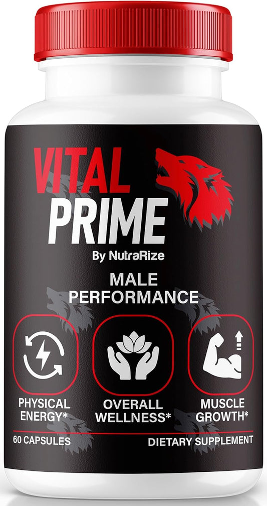 NutraRize VitalPrime Complex Capsules for Men - Natural Male Formula for Confidence, Performance, and Health - 60 Count