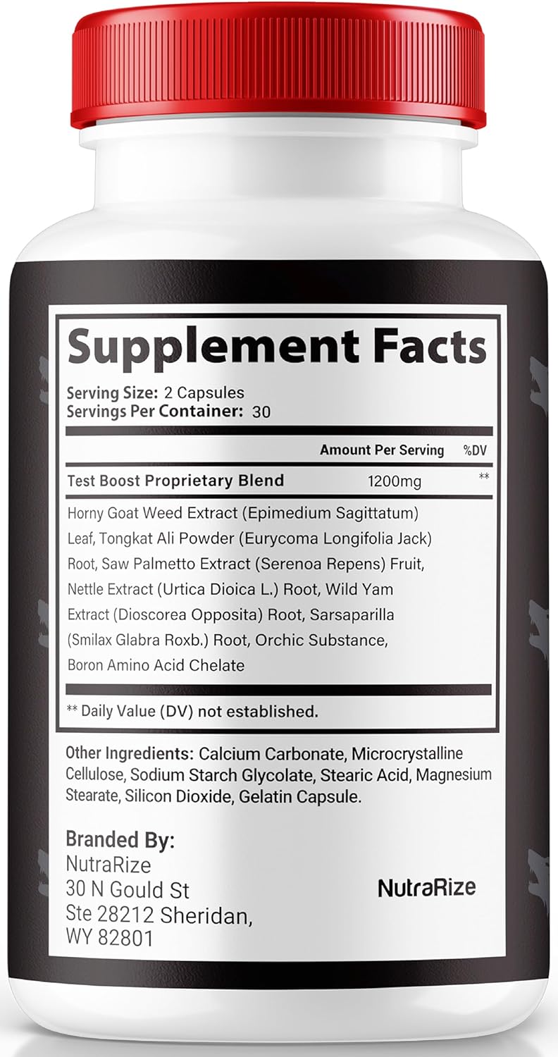 NutraRize VitalPrime Complex Capsules for Men - Natural Male Formula for Confidence, Performance, and Health - 60 Count