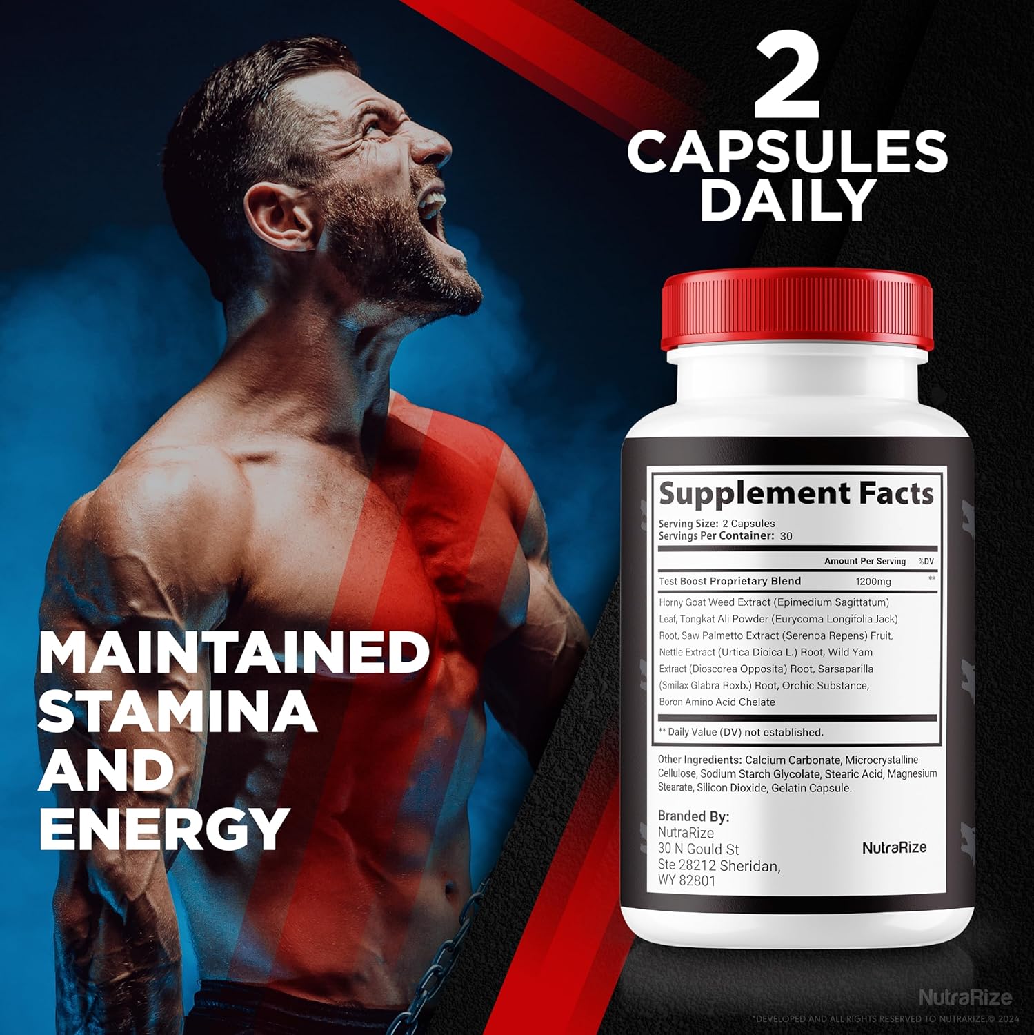 NutraRize VitalPrime Complex Capsules for Men - Natural Male Formula for Confidence, Performance, and Health - 60 Count