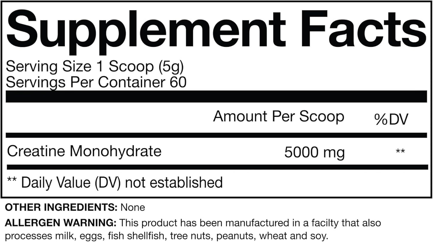 NutriFitt Epic Creatine: Boost Energy, Build Lean Muscle, Micronized Monohydrate - 60 Servings