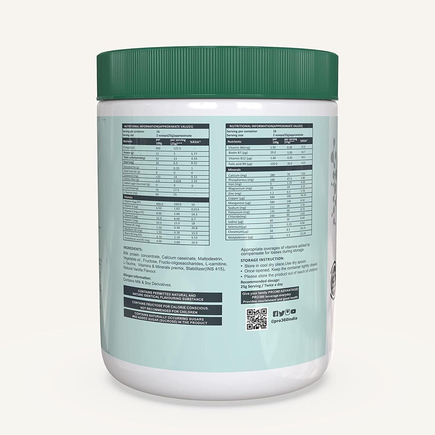 Nutritional Protein Drink for Kidney Health - Vanilla Flavour, 400 Gm - No Dialysis Care, Sugar-Free Dietary Supplement