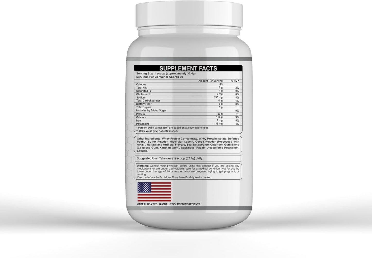 NutritionBizz Warfare 2 lbs Whey Protein Blend - 22g Protein/Serving, Delicious Chocolate Peanut Butter Flavor