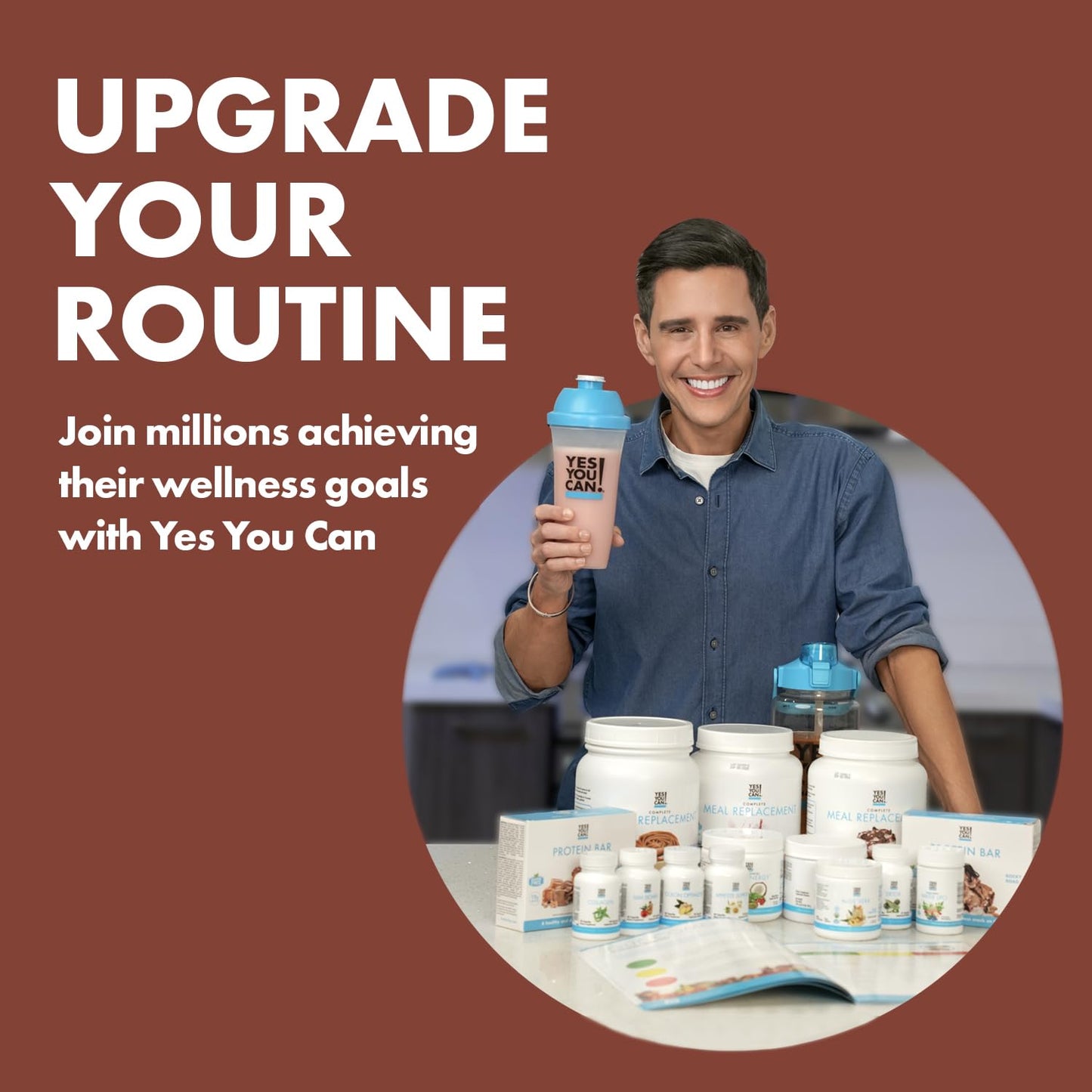 Nutritious Meal Replacement Shake - 15 Servings, 20g Protein, No Added Sugars - Chocolate Flavor with 21 Vitamins & Minerals