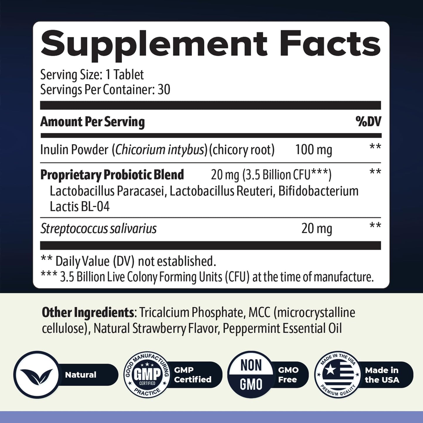 NutriWave BrainSync Probiotics: Memory, Focus & Cognitive Health - 30 Tablets