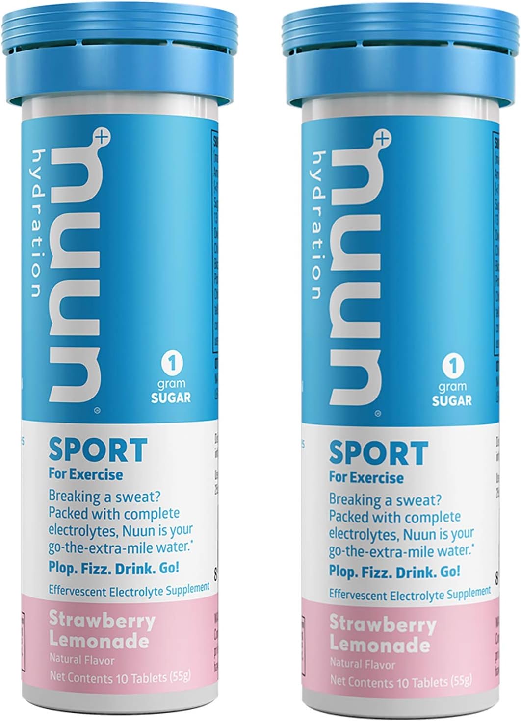Nuun Hydration Electrolyte Drink Tablets - Strawberry Lemonade Flavor (2 Tubes of 10 Tabs)
