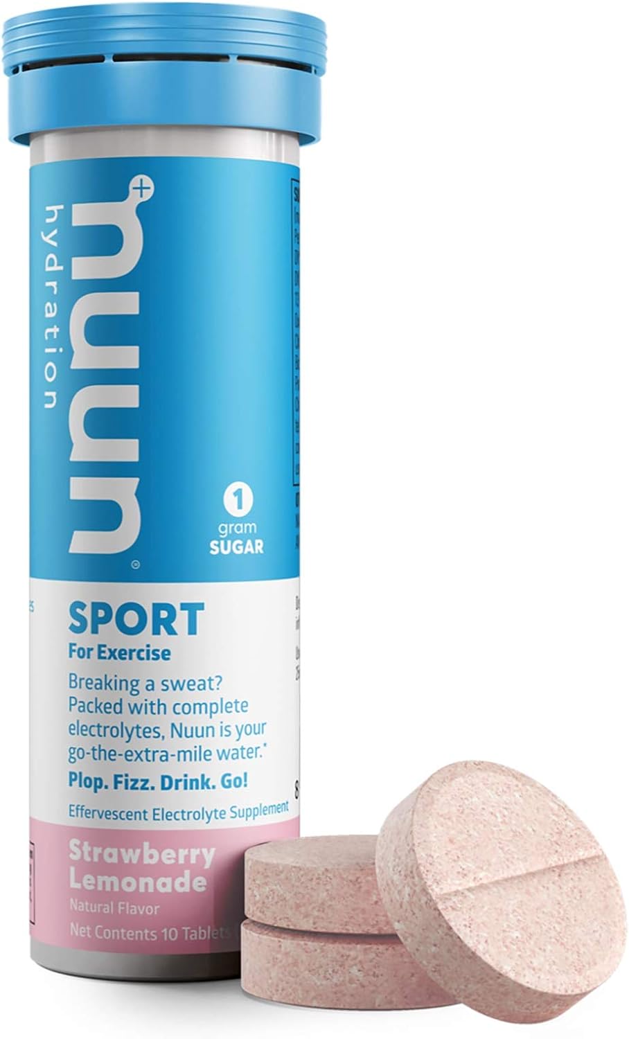 Nuun Hydration Electrolyte Drink Tablets - Strawberry Lemonade Flavor (2 Tubes of 10 Tabs)
