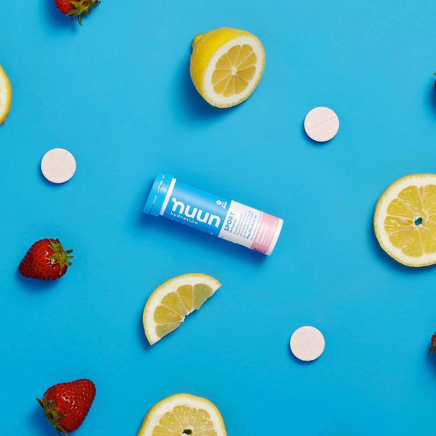 Nuun Hydration Electrolyte Drink Tablets - Strawberry Lemonade Flavor (2 Tubes of 10 Tabs)