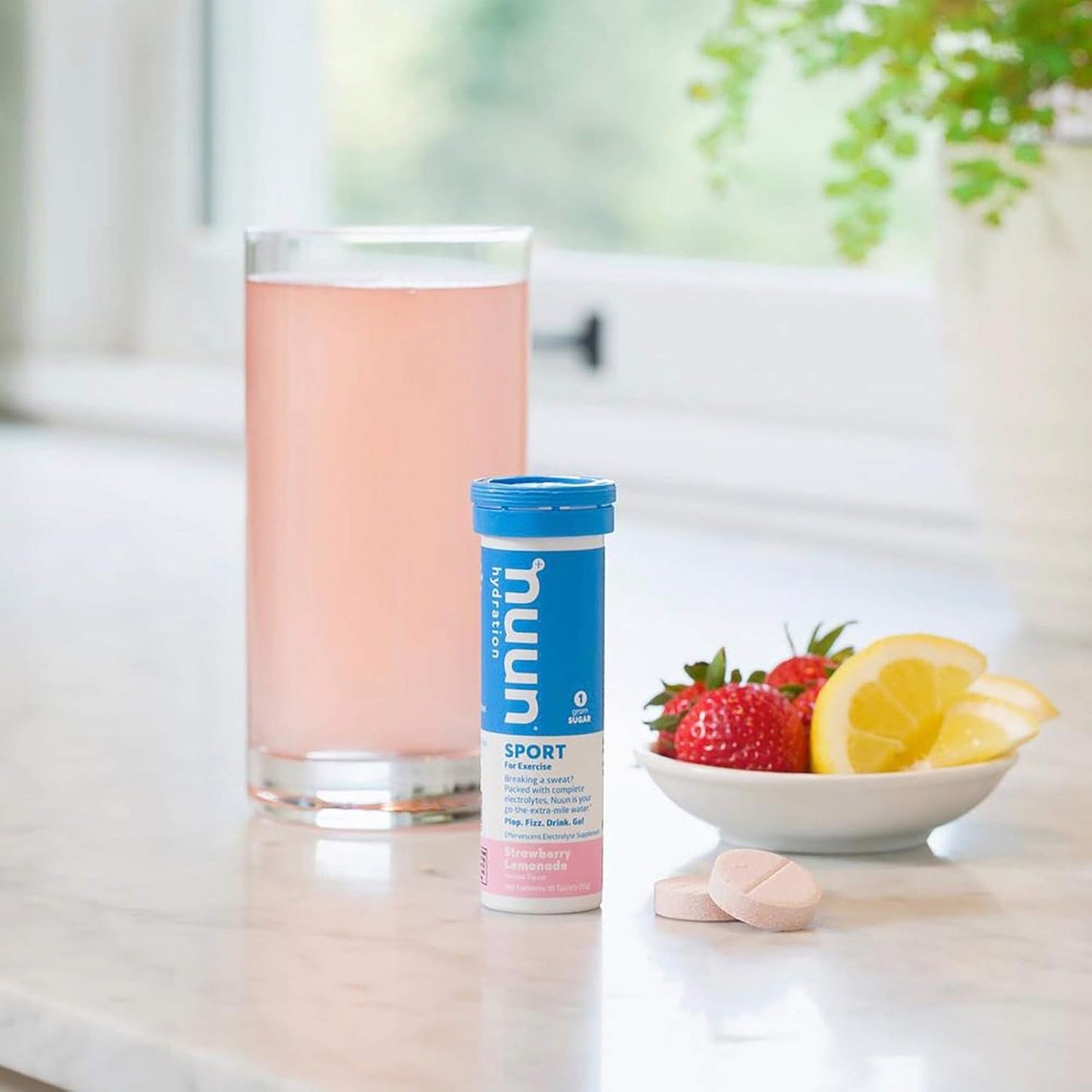 Nuun Hydration Electrolyte Drink Tablets - Strawberry Lemonade Flavor (2 Tubes of 10 Tabs)