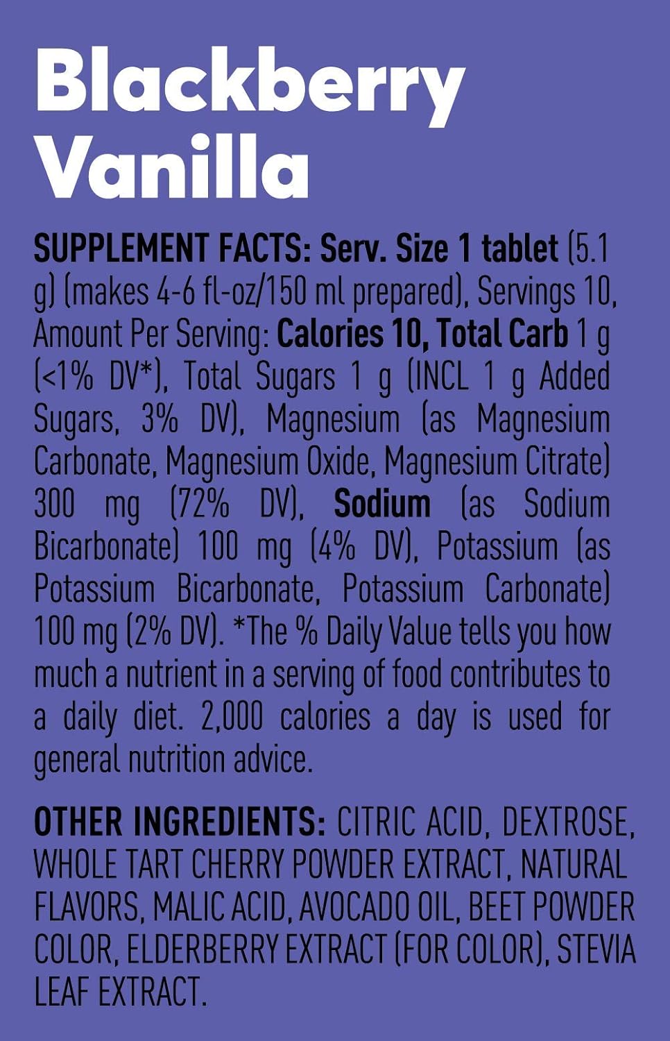 Nuun Hydration Rest & Recovery Electrolyte Tablets, Blackberry Vanilla Flavor, 1g Sugar, Vegan, Non-GMO - 8 Pack