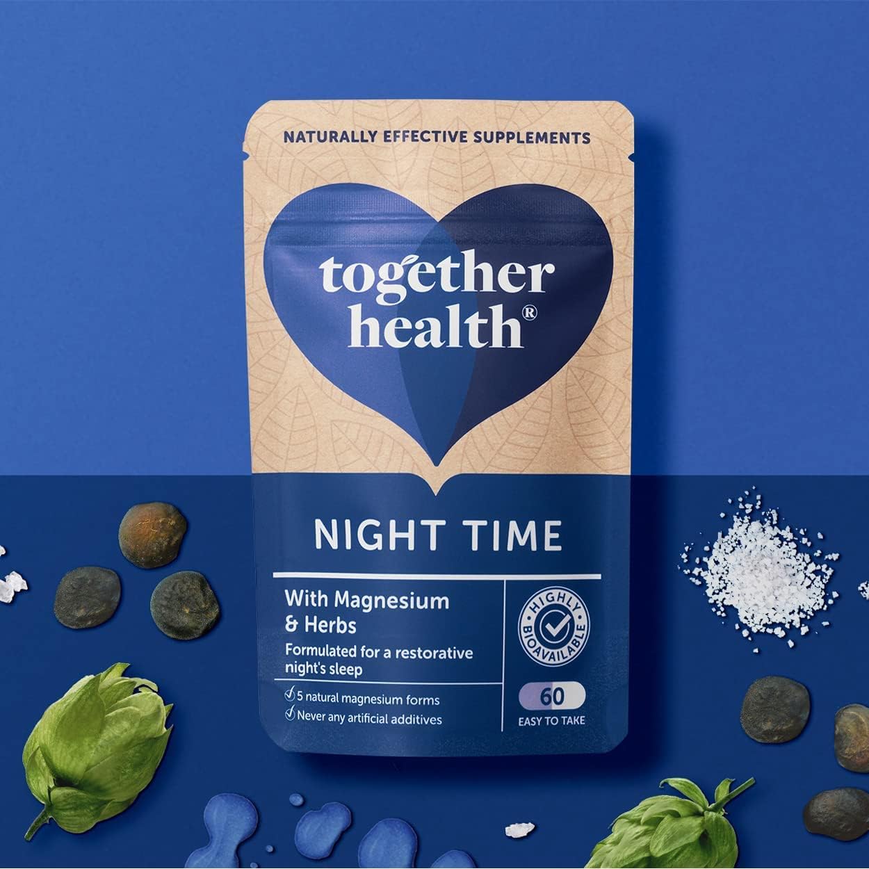 Oceanpure Night Time Magnesium Complex - 60 Capsules for Restful Sleep and Relaxation