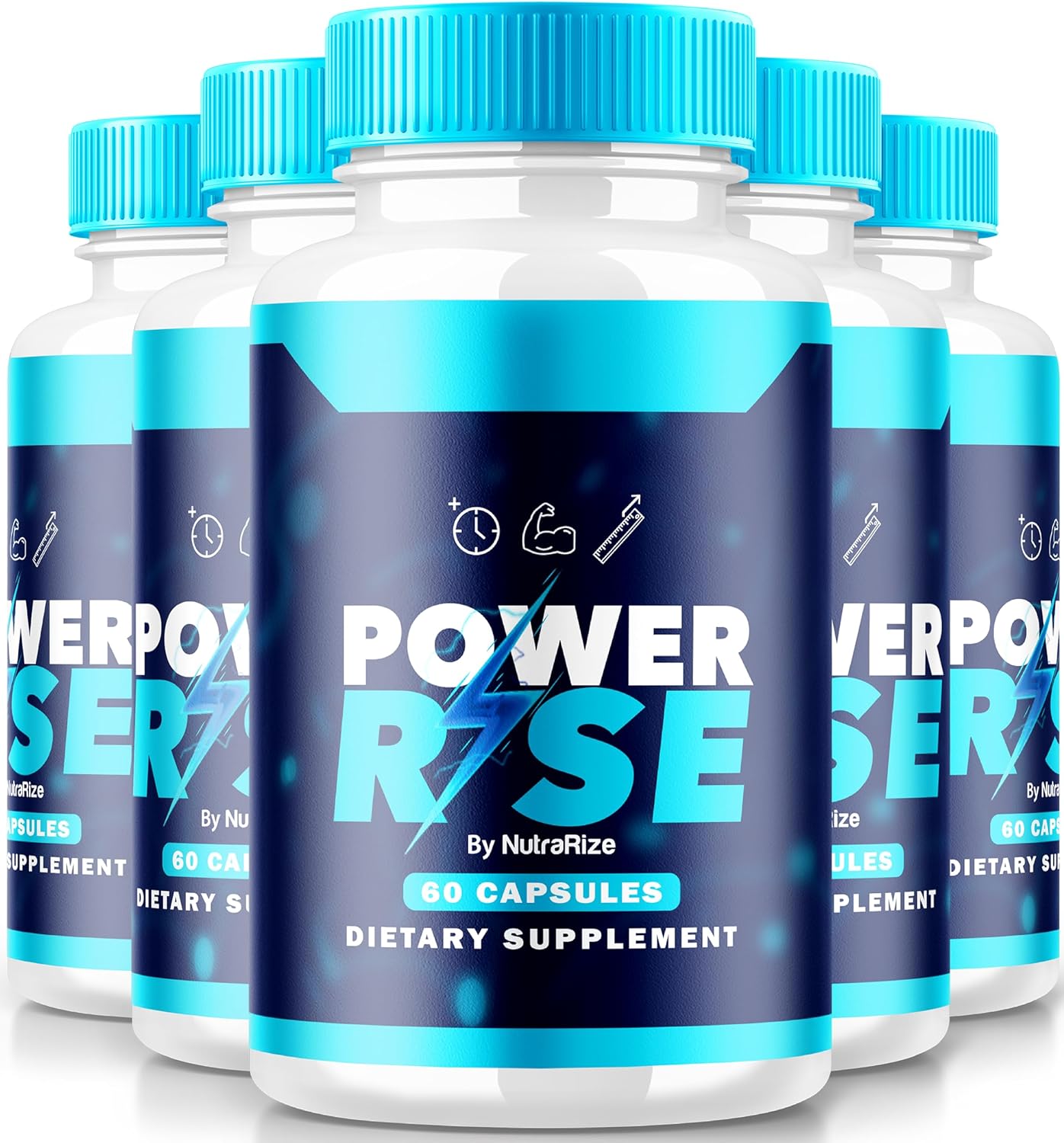 Official NutraRize Power Rise for Men (5 Pack) - All Natural Male Support for Peak Performance - Premium PowerRiser Supplement (300 Capsules)
