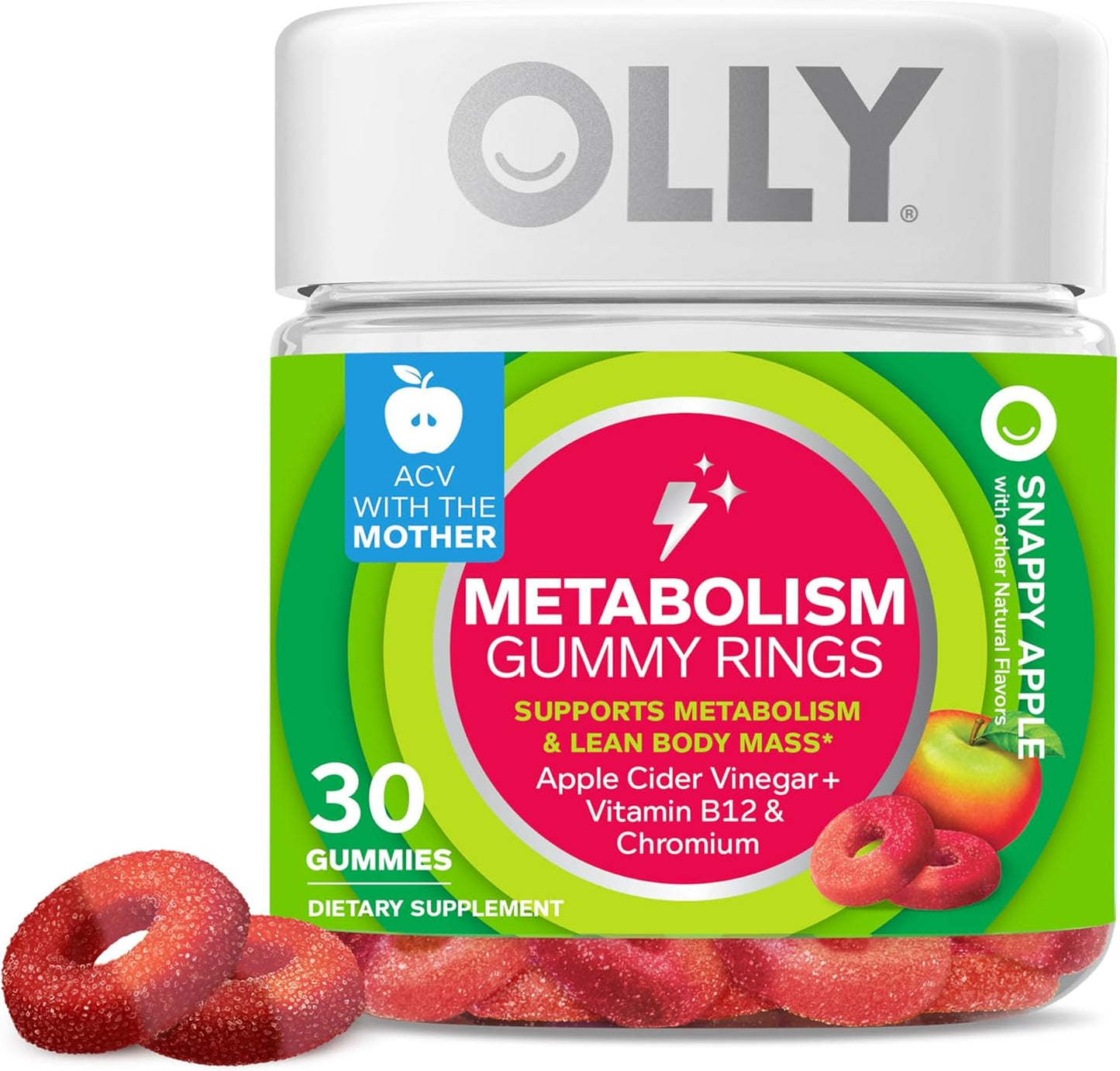 OLLY Happy Hoo-Ha Probiotic & Metabolism Gummy Bundle for Women - 55 Capsules Total