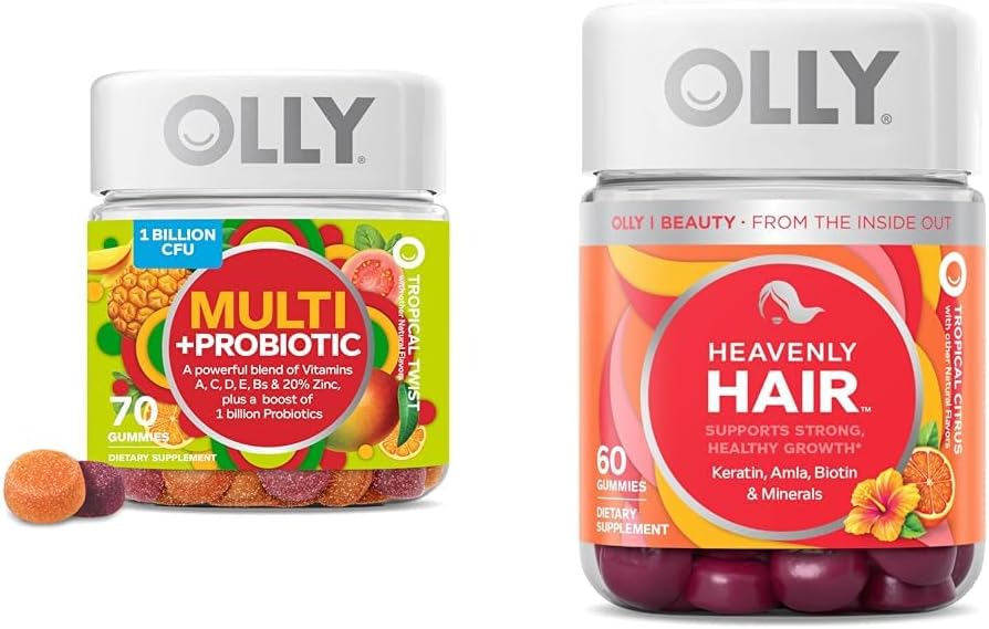 OLLY Multi + Probiotic Adult Multivitamin Gummy with Heavenly Hair Support - 30 Day Supply