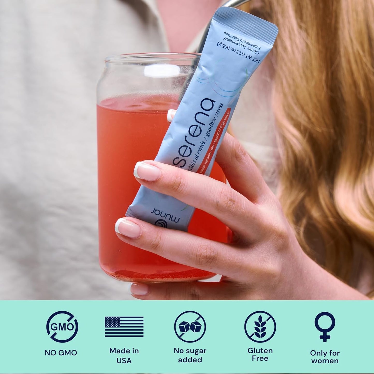 On-The-Go Stress Relief Supplement with Magnesium Glycinate and Ashwagandha - Mood Support and Sleep Aid in 20 Stick Packs