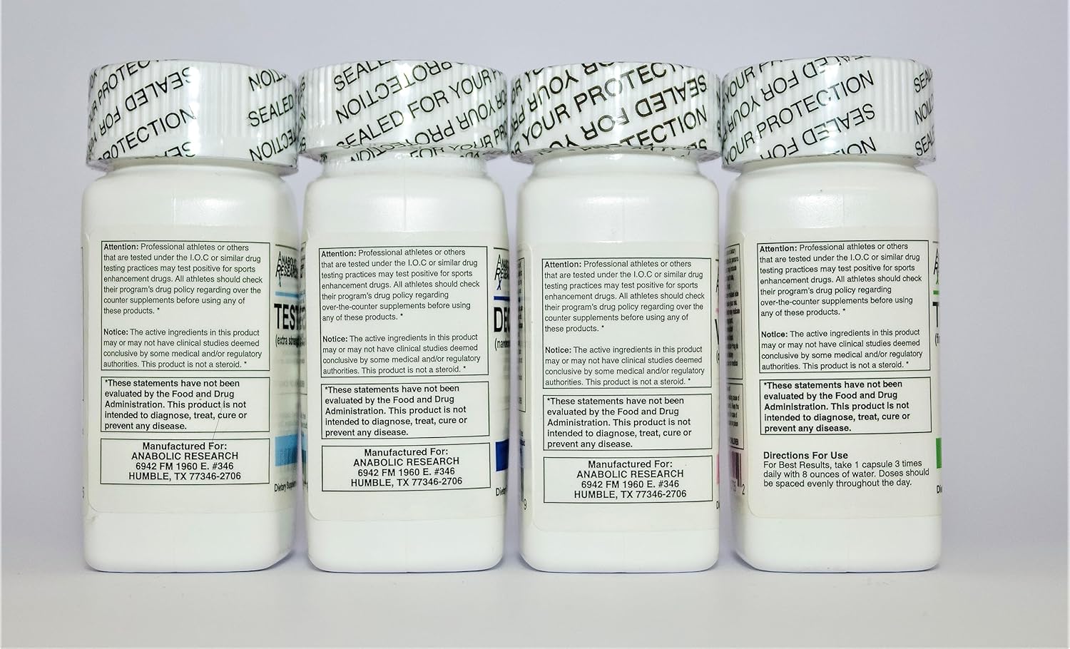 One Month Supply Anabolic Research Power Stack Test Support System with Test-600x, Deca 200, VAR 10, and Tren 75