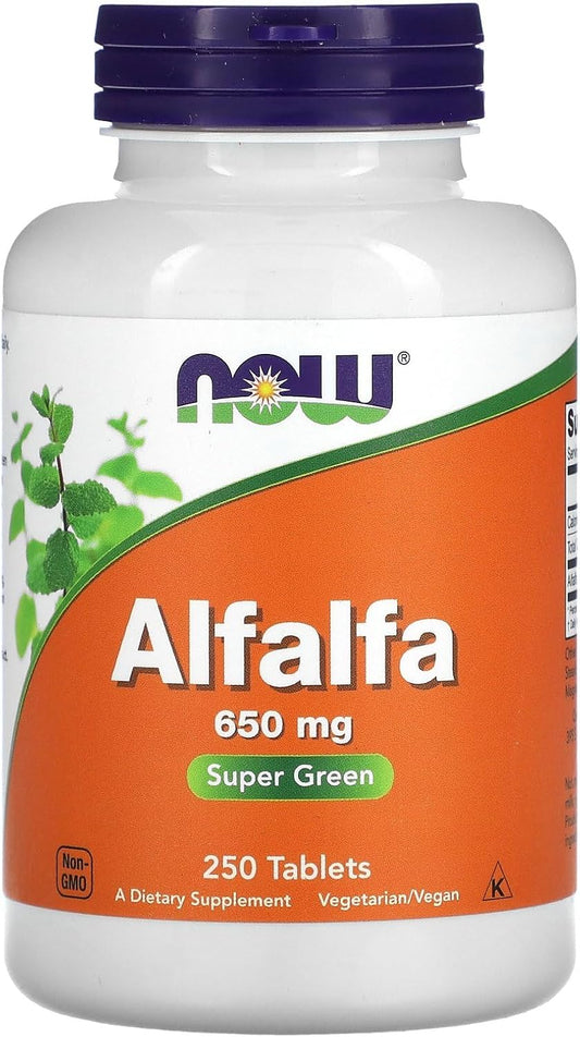 Organic Alfalfa Tablets - 250 Count by Now Foods