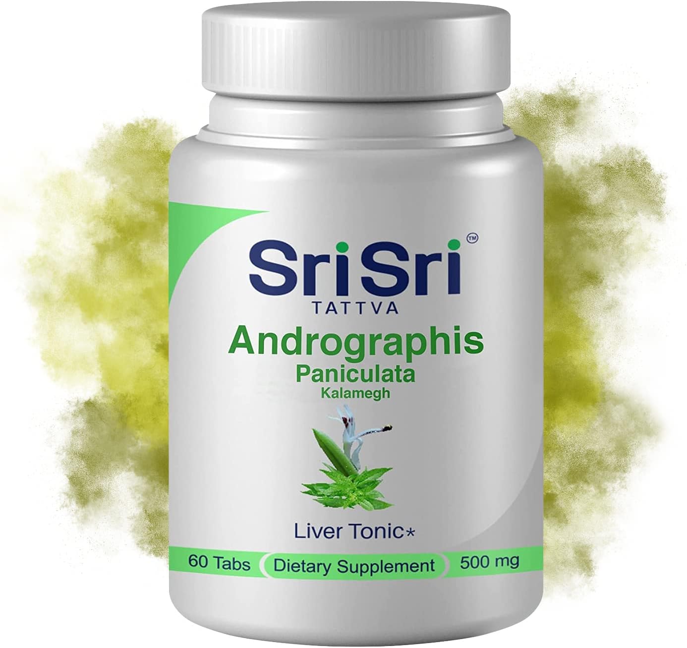 Organic Andrographis Paniculata Supplements - 60 Tablets for Respiratory Wellness & Immune Strength - 500 mg Herbal Tablets by SRI SRI TATTVA