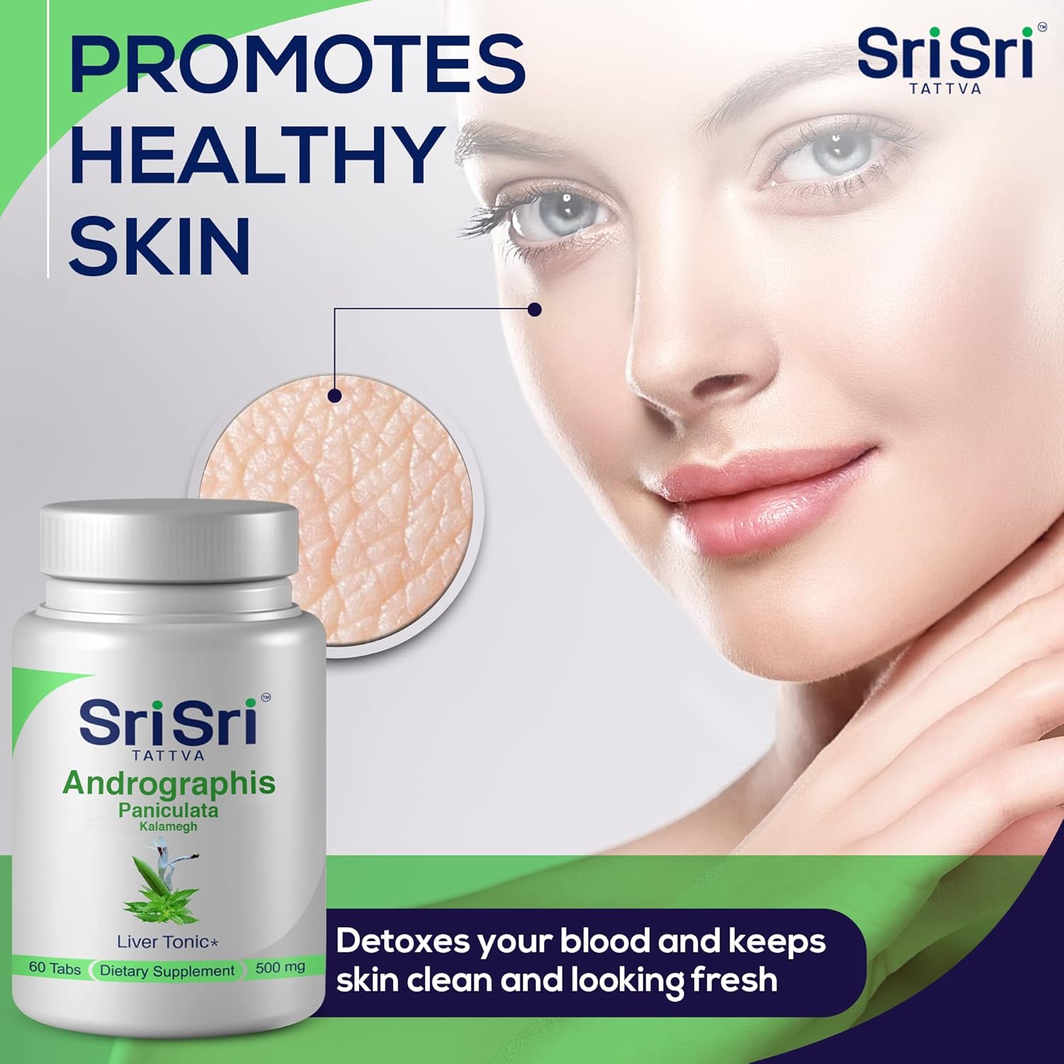 Organic Andrographis Paniculata Supplements - 60 Tablets for Respiratory Wellness & Immune Strength - 500 mg Herbal Tablets by SRI SRI TATTVA