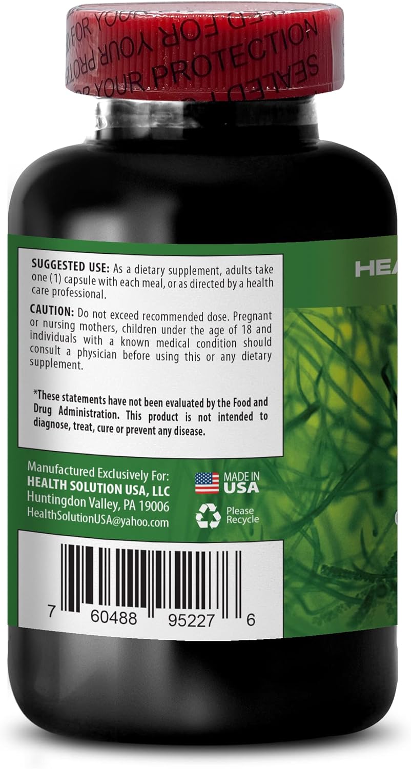 Organic Blue Green Algae Spirulina Capsules from Klamath Lake - 500MG Supplement with Chlorella Powder - 60 Capsules