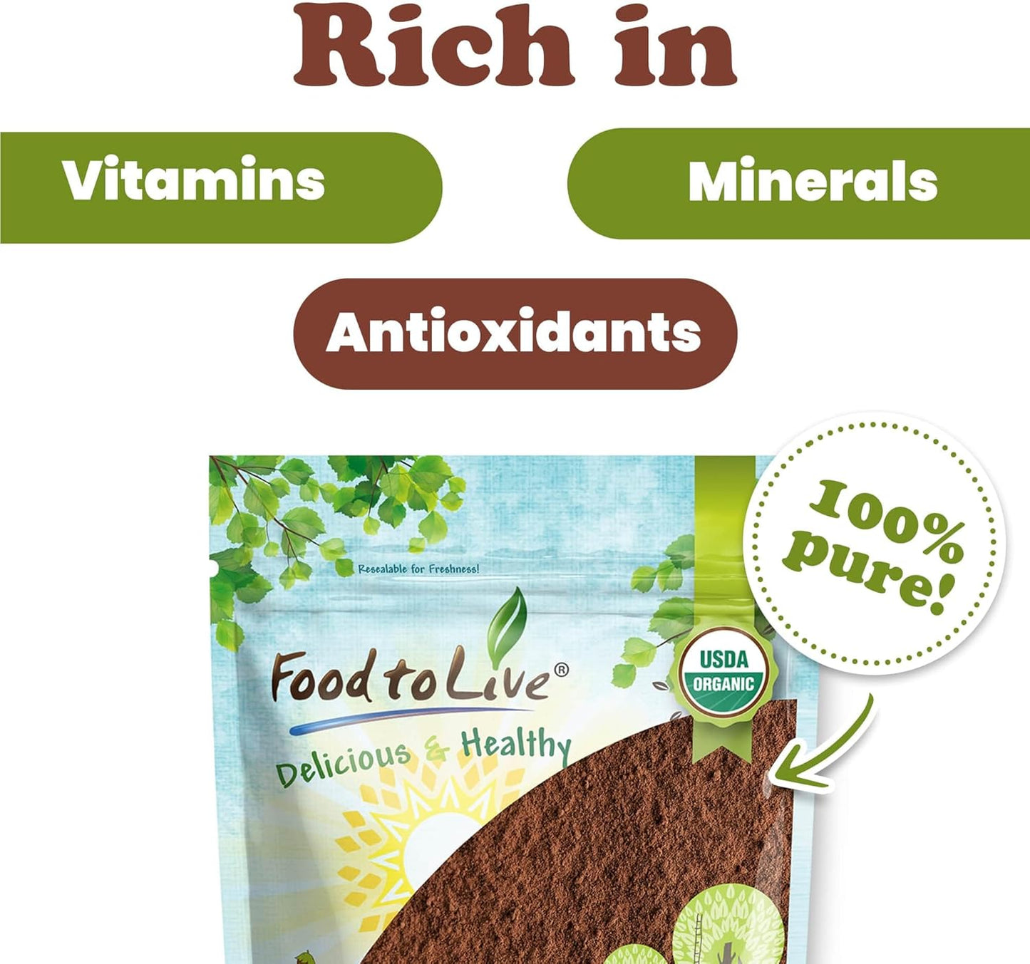 Organic Chaga Mushroom Powder 2.5 lbs - Vegan Superfood for Immunity & Wellness, Antioxidant-Rich, Non-GMO, Kosher