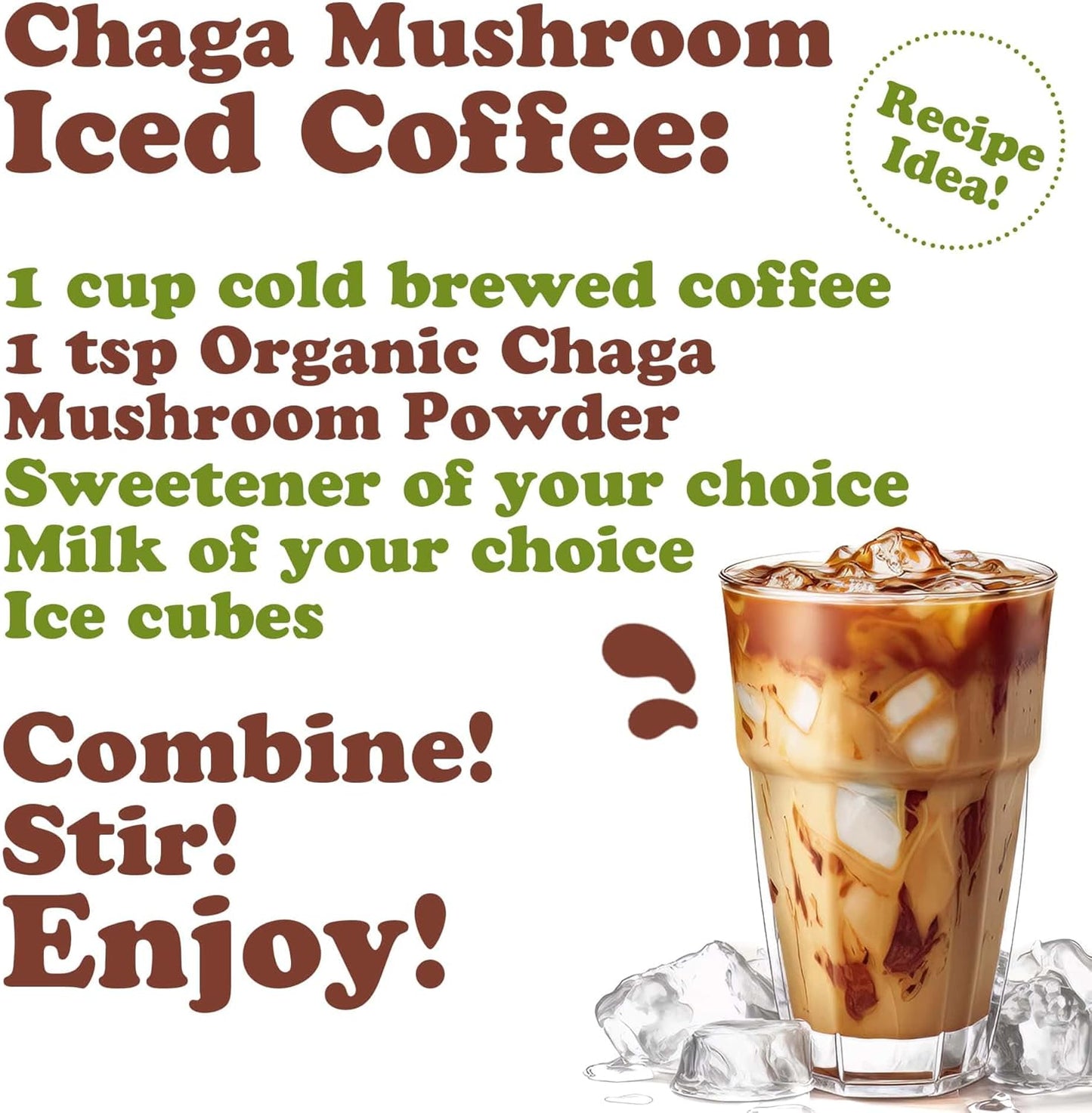 Organic Chaga Mushroom Powder 2.5 lbs - Vegan Superfood for Immunity & Wellness, Antioxidant-Rich, Non-GMO, Kosher