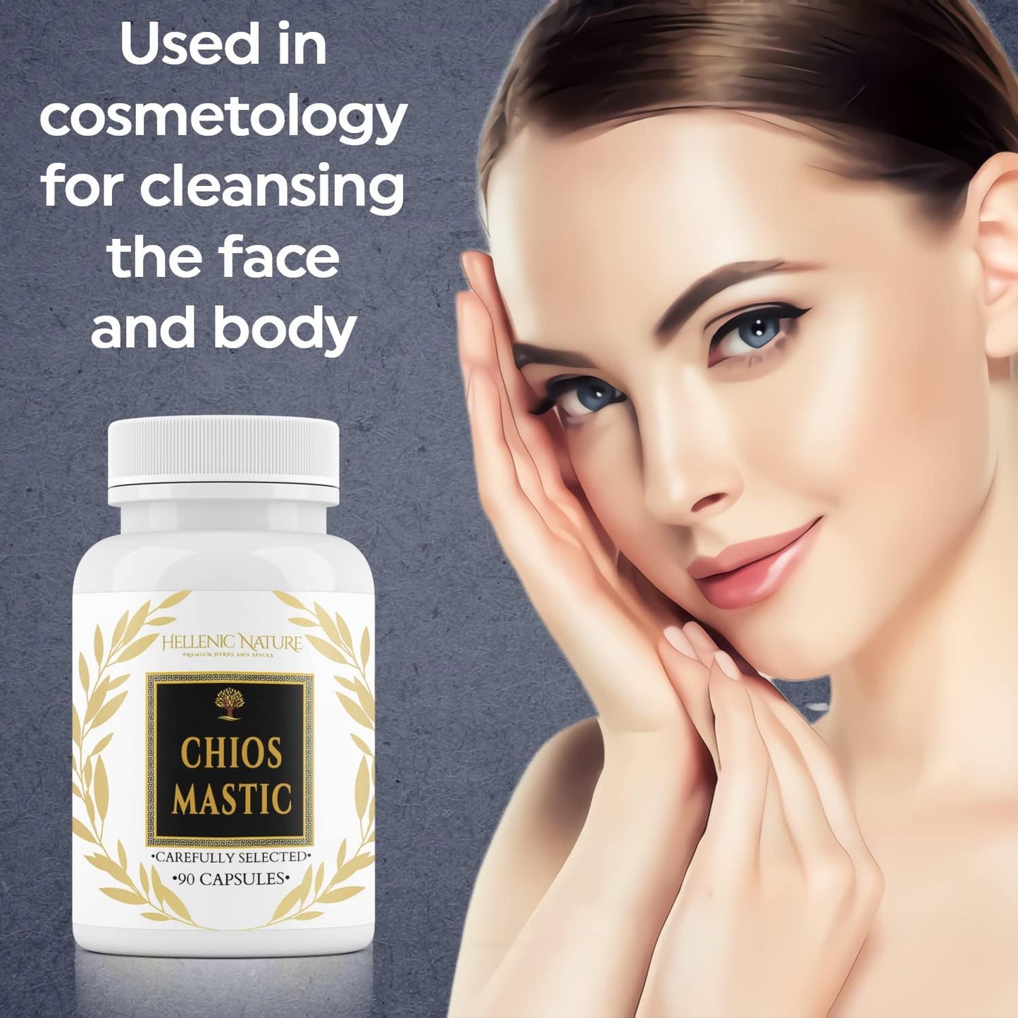Organic Chios Mastic Gum Capsules for Health Improvement - Vegan Breath Care, Sugar-Free, Premium Herbs & Spices - Ideal for H Pylori, No Carb Diet