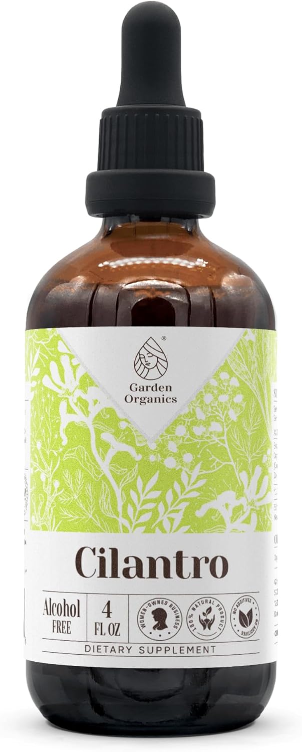 Organic Cilantro Tincture Extract - Alcohol-Free Immune System Booster - 100% Natural Liquid Drops - 4 fl oz