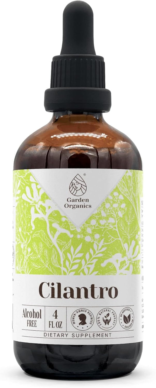 Organic Cilantro Tincture Extract - Alcohol-Free Immune System Booster - 100% Natural Liquid Drops - 4 fl oz
