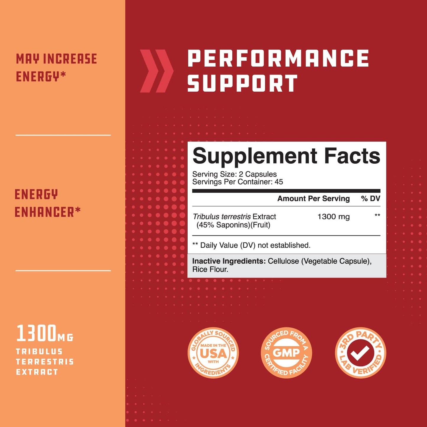 Organic Energy Boost Bundle: Tribulus Terrestris Extract for Muscle Growth + Saw Palmetto Extract for Hair Health & Urinary Support - Plant Sterols Included