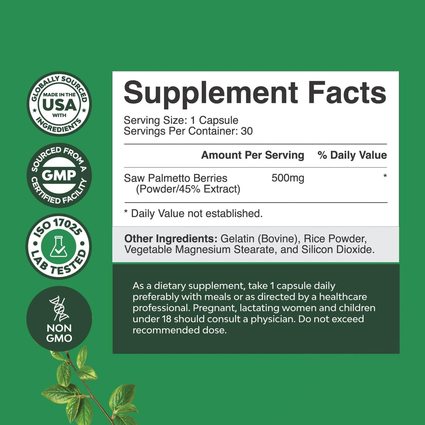 Organic Energy Boost Bundle: Tribulus Terrestris Extract for Muscle Growth + Saw Palmetto Extract for Hair Health & Urinary Support - Plant Sterols Included