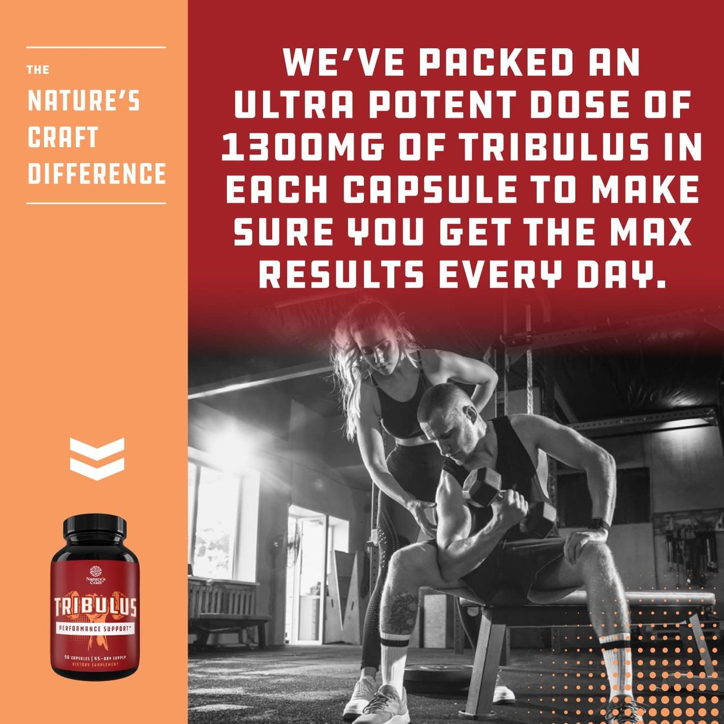 Organic Energy Boost Bundle: Tribulus Terrestris Extract for Muscle Growth + Saw Palmetto Extract for Hair Health & Urinary Support - Plant Sterols Included