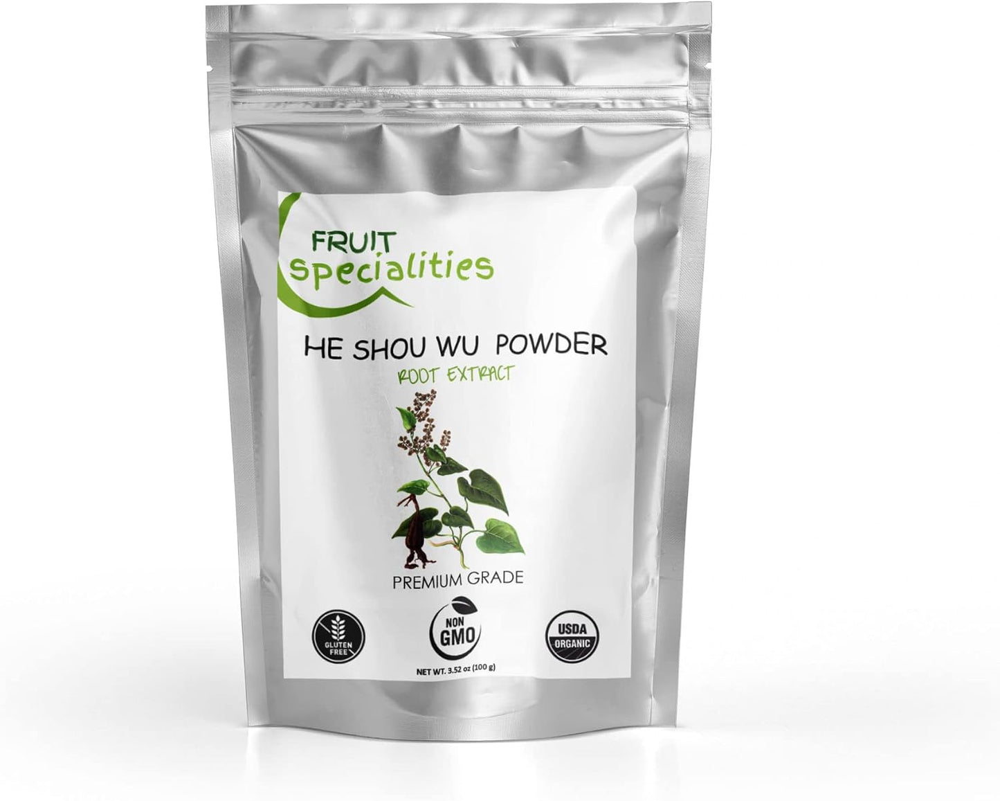 Organic Fo-Ti Root Powder - Pure He Shou Wu Supplement (3.52 oz)