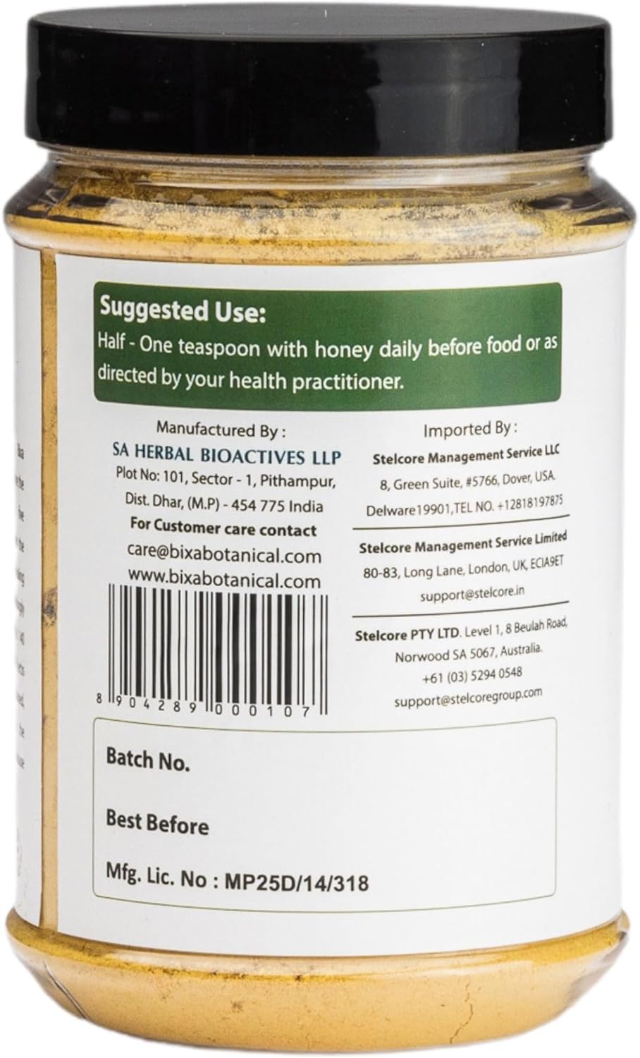Organic Ginger Root Powder 200g - Aromatic & Flavorful for Tea, Curries, Juices - Gluten Free, Non-GMO, Vegan - Bixa BOTANICAL.