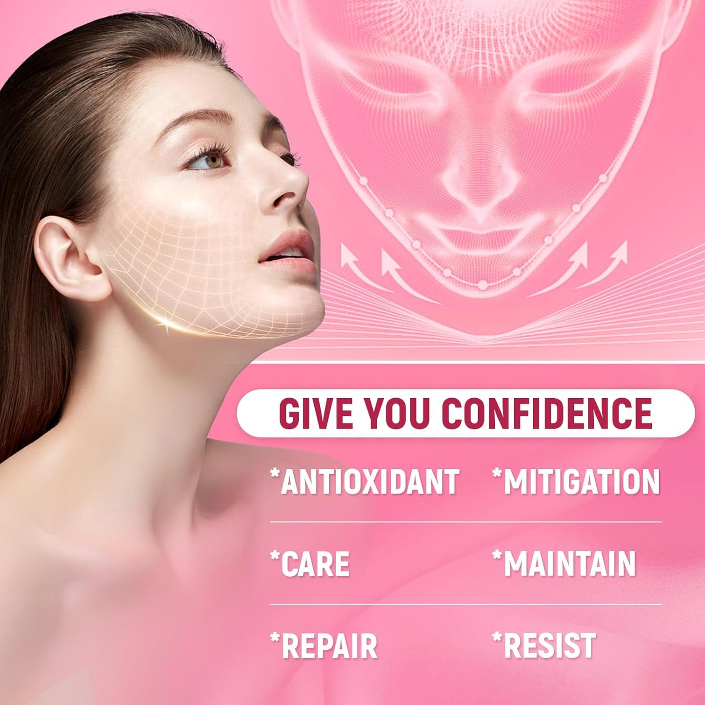 Organic Glow Gummies for Women - Collagen & Glutathione Blend for Dark Spots - Korean Skin Vitamins (1 Bottle)