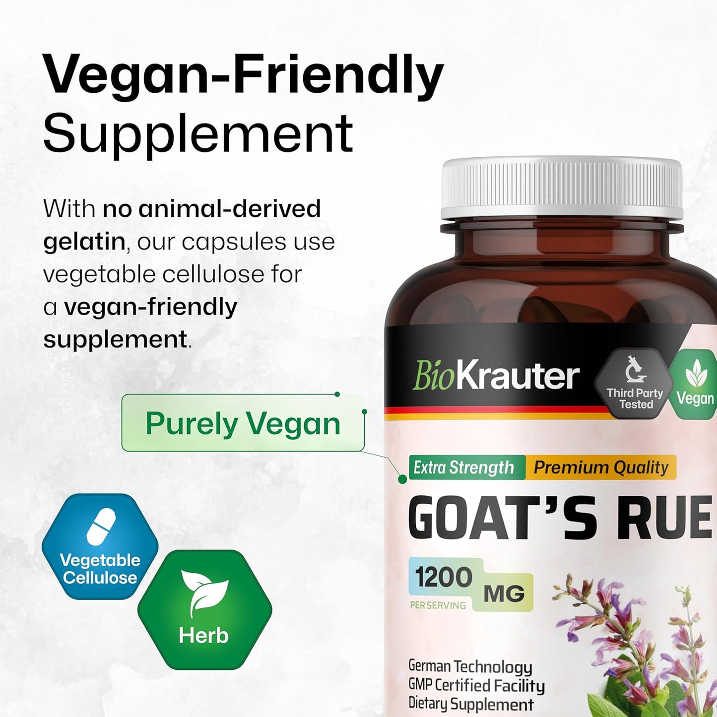 Organic Goat's Rue Tincture and Capsules Bundle - 4 Fl. Oz. Liquid Extract and 250 Pills