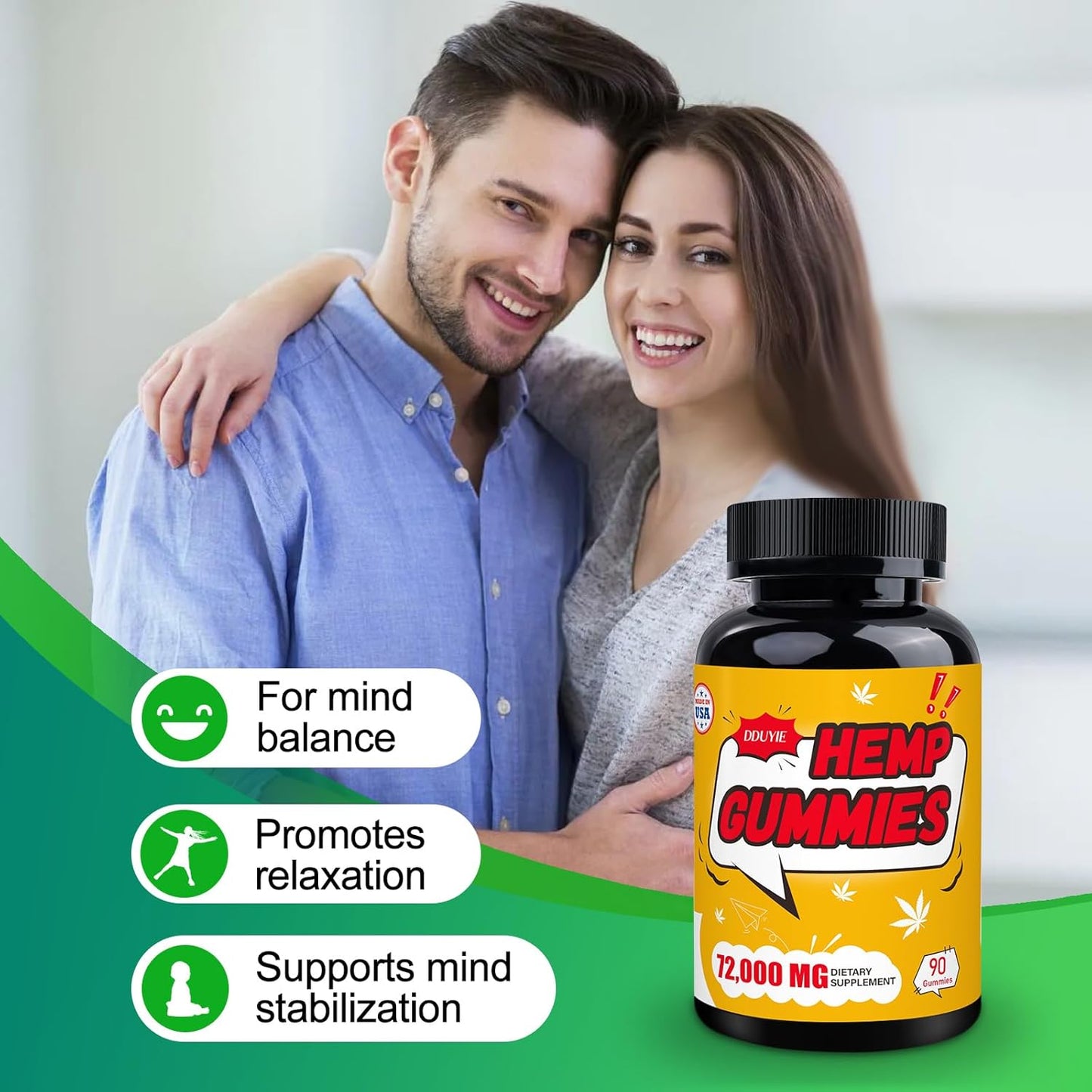 Organic High Potency metabolism booster Gummies with Pure Oil Extract - for Better Sleep, Pain Relief, and Mood Support - Vegan and Non-GMO Edibles