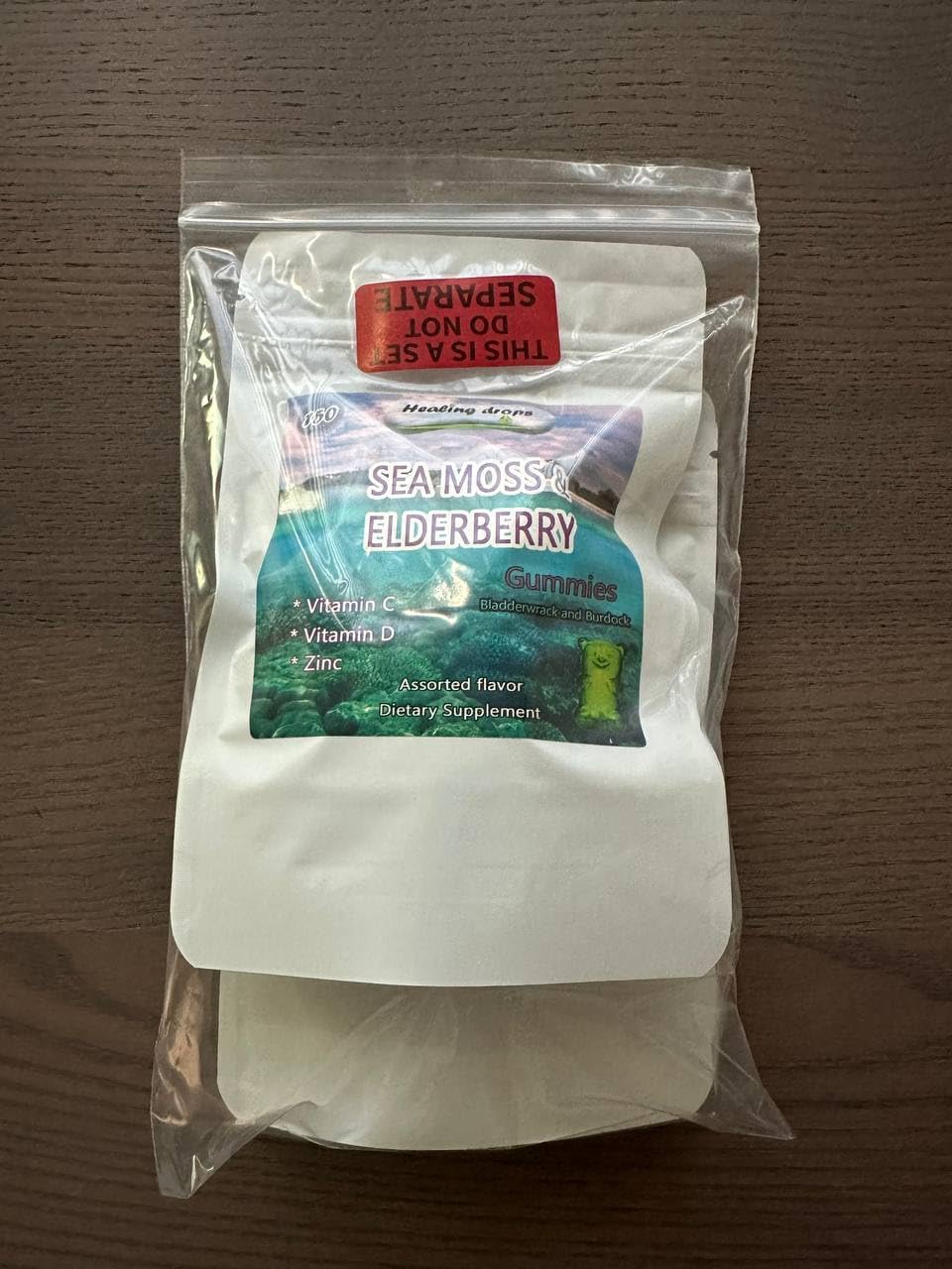 Organic Irish Sea Moss Gummies with Bladderwrack and Burdock Root - Keto Vegan Skin Detox Supplement with Elderberry - Raw Sun-Dried Seamoss Powder Gel - Non-GMO & Alkaline Formula