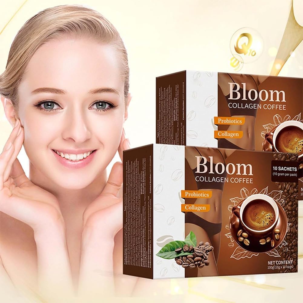 Organic Japanese Kwiphiny Bloom Coffee Collagen, Recommended by Nutritionists, for Women and Men (3 Boxes)