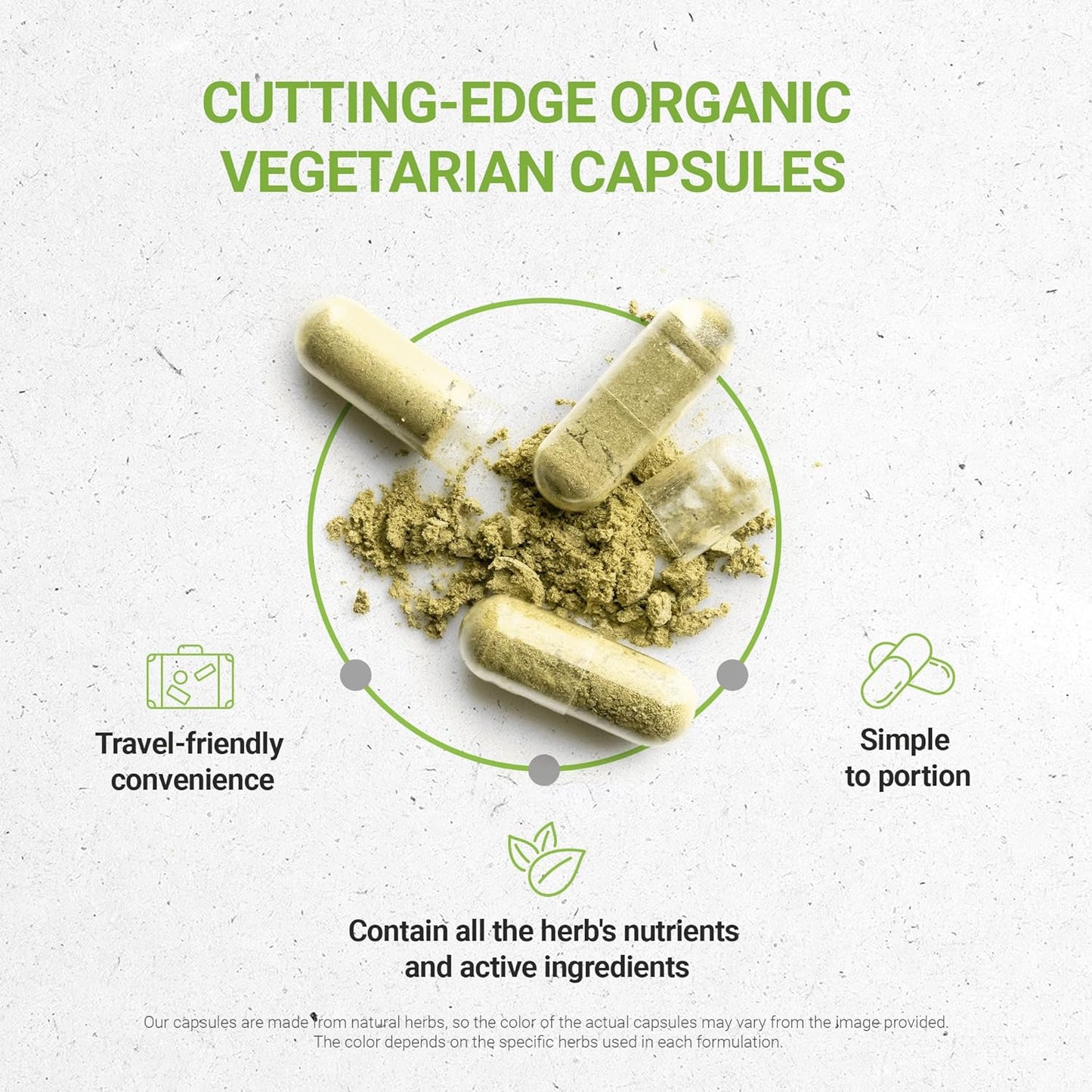 Organic Kale Capsules | High-Potency Herbal Supplement | 120 Capsules of USDA Organic Kale (Brassica oleracea VAR. Acephala) Dried Leaf