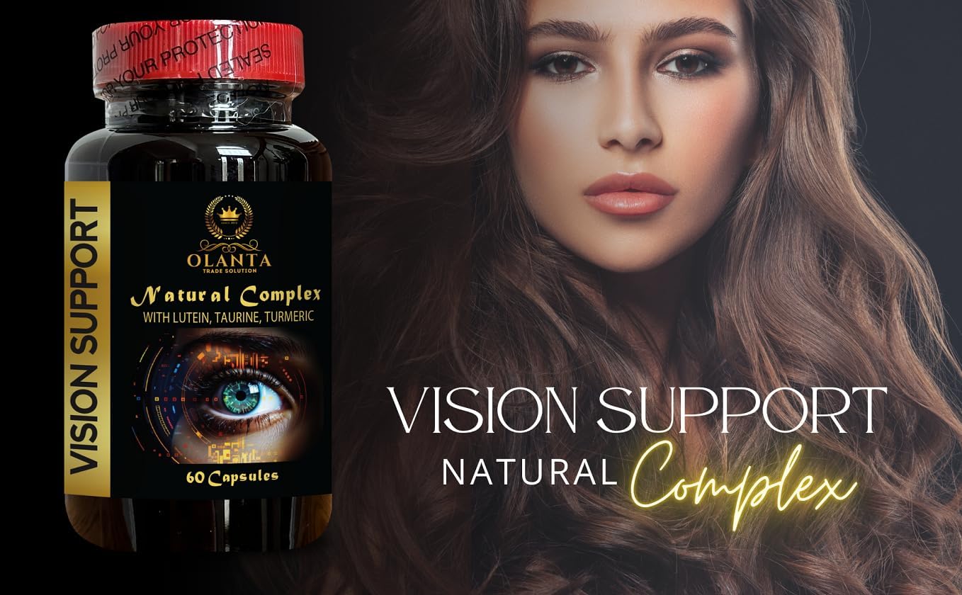 Organic Lutein Complex for Vision Support - Eye Vitamin & Mineral Supplement with Taurine and Milk Thistle Extract - 1 Bottle