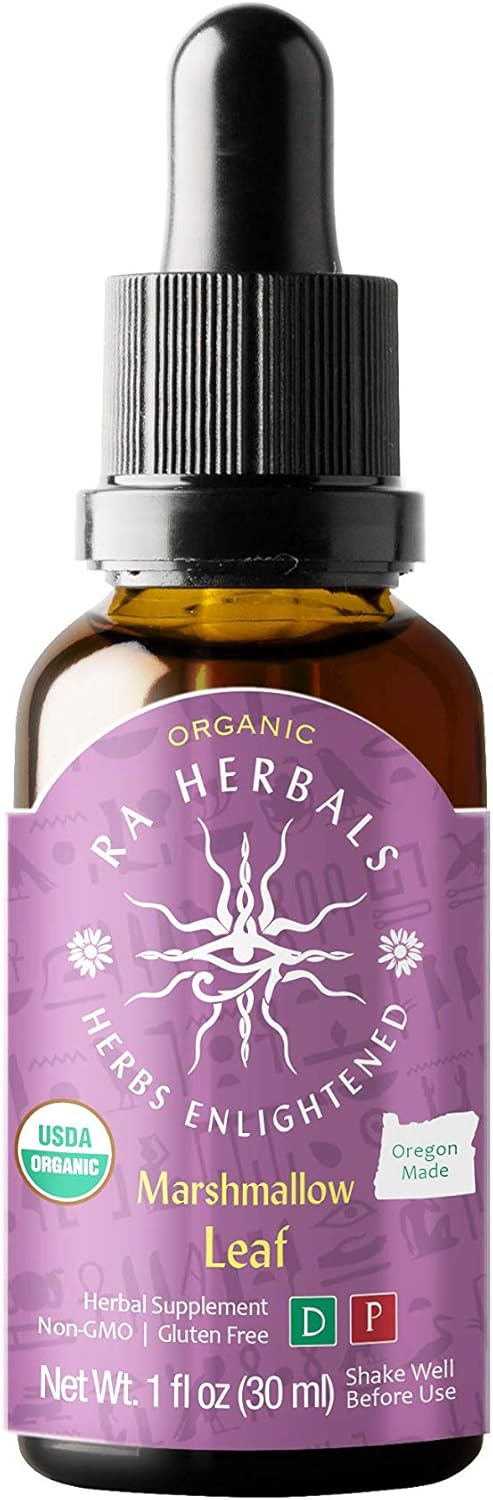 Organic Marshmallow Leaf Liquid Extract - Natural Support for Wellness - 1 fl oz