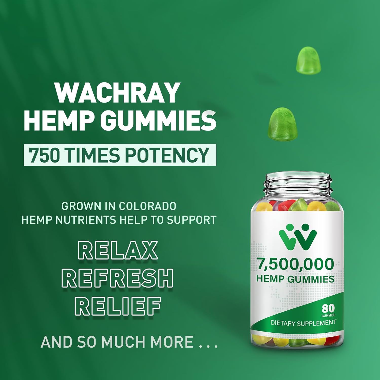 Organic metabolism booster Gummies 7500000 Strength - High Potency metabolism booster Oil Infused Candy - 240 Gummies - WACHRAY Nutrition