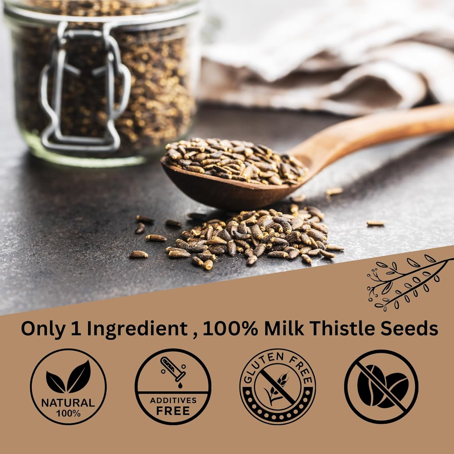 Organic Milk Thistle Seeds for Wellness - Traditional Ayurvedic Herbal Supplement - 1/2 lb (8 oz)