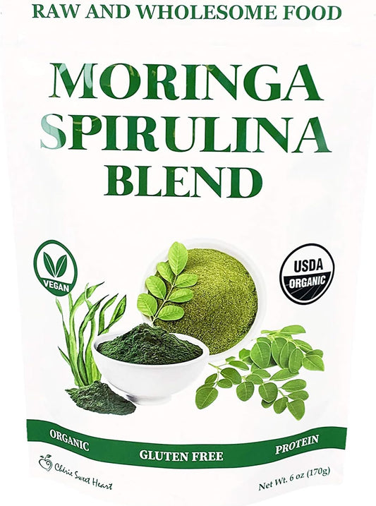 Organic Moringa and Spirulina Blend by ChΓ©rie Sweet Heart - 6 Ounces