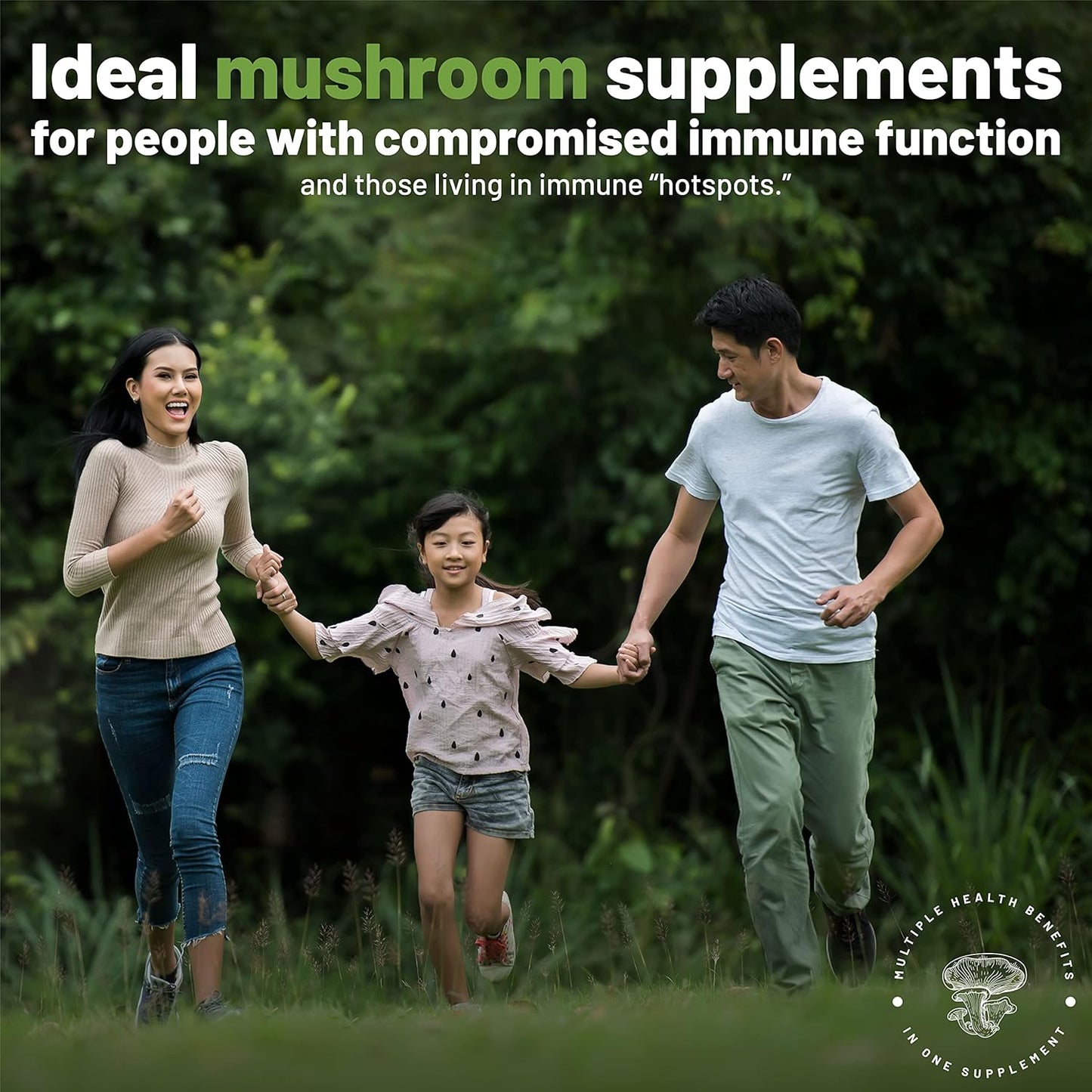 Organic Mushroom Immune Support Supplement - Aloha Medicinals Immune Assist 24/7, 90 Tablets x 3 Pack
