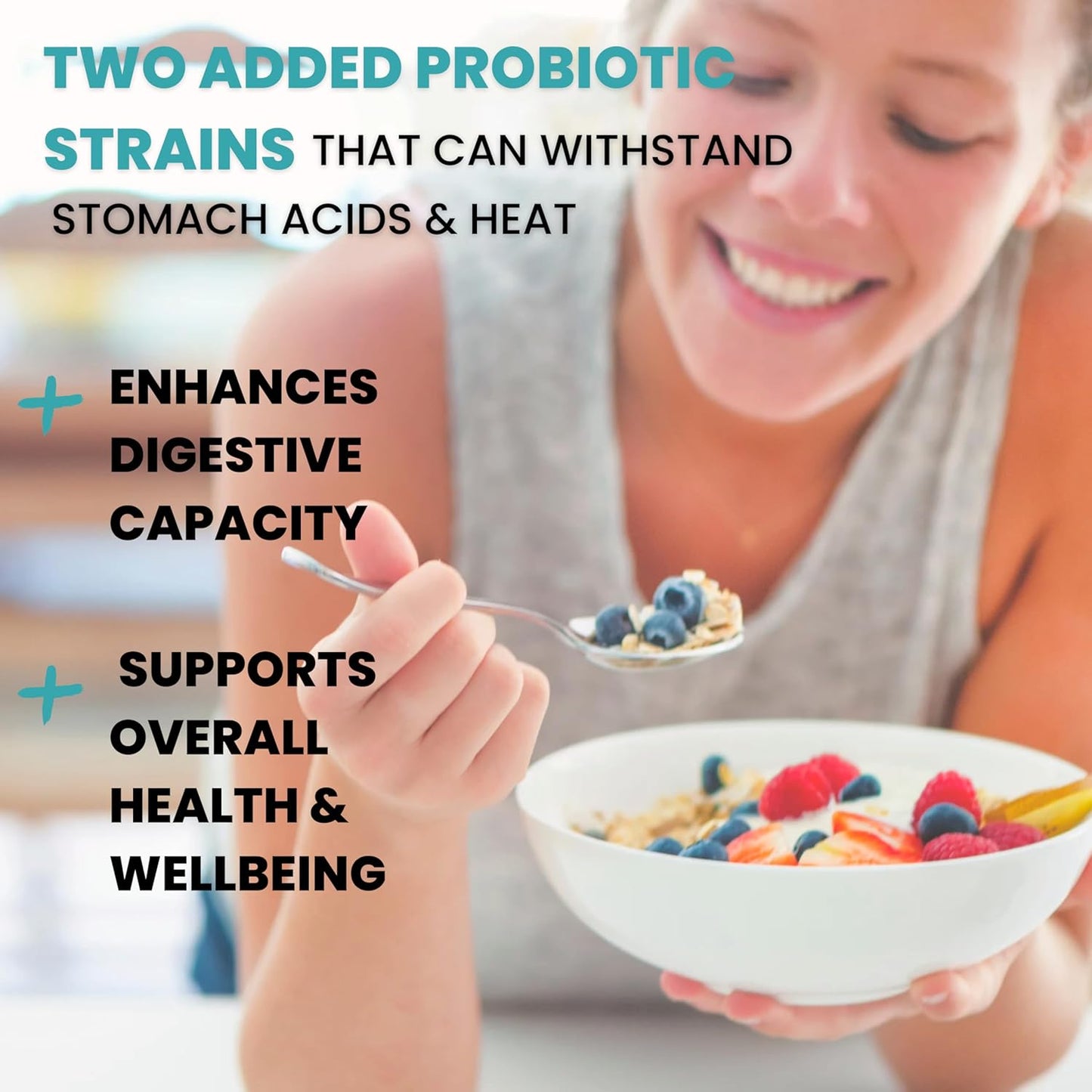 Organic Mushroom Probiotics Powder Blend with Reishi, Chaga, Lion's Mane - 30 Servings
